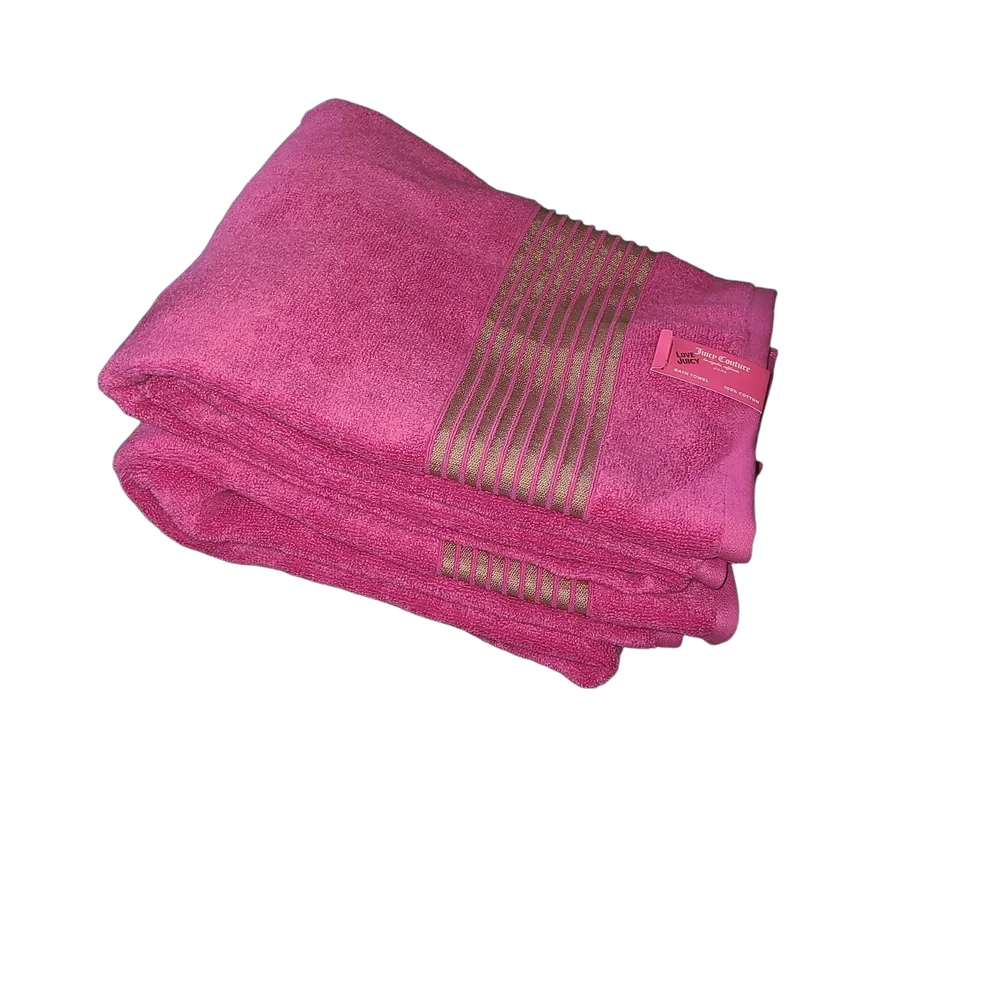 Juicy Couture Pink & Gold Bath Towels Set